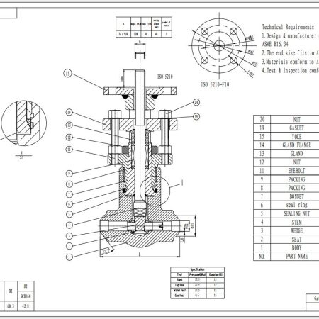 Gate Valve  1500LB BW