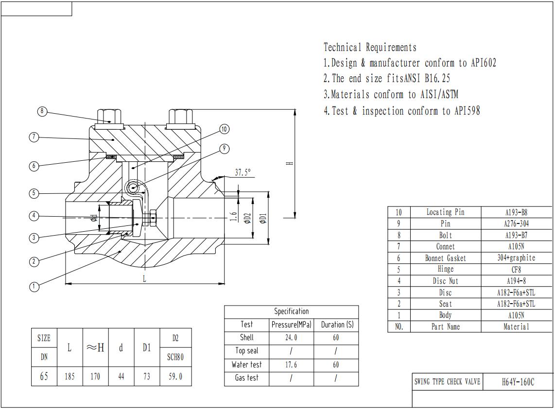 H64Y-160C-DN65-BW-A105N