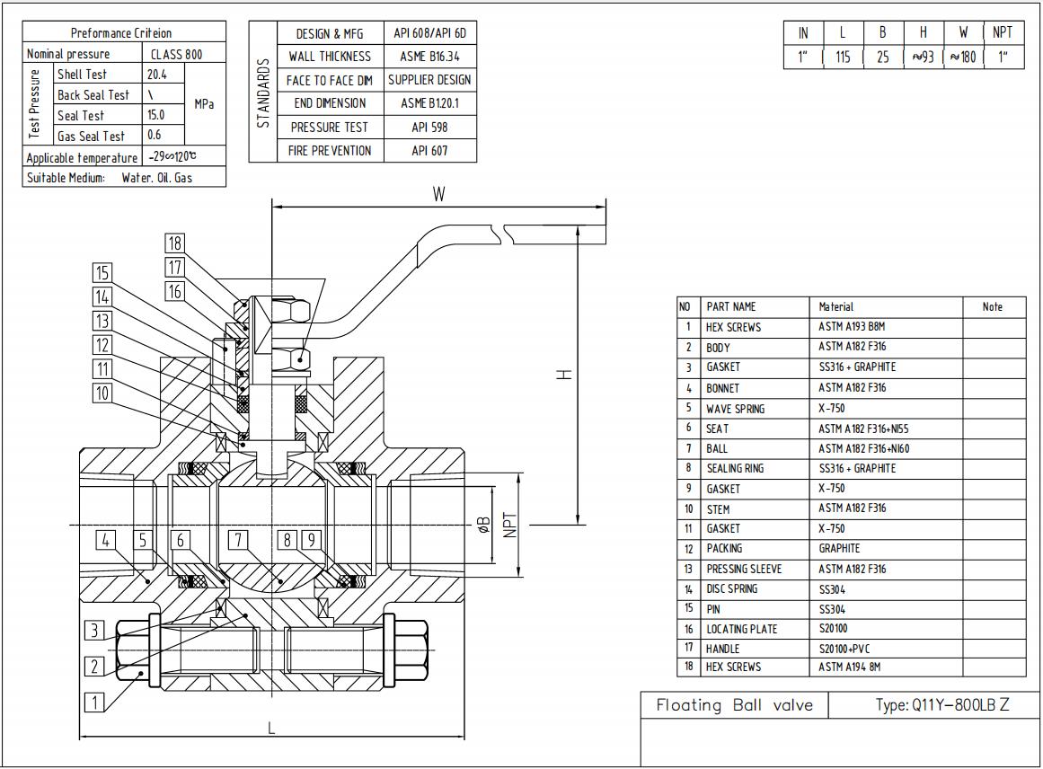 Q11Y-800LB-1″-NPT-F316